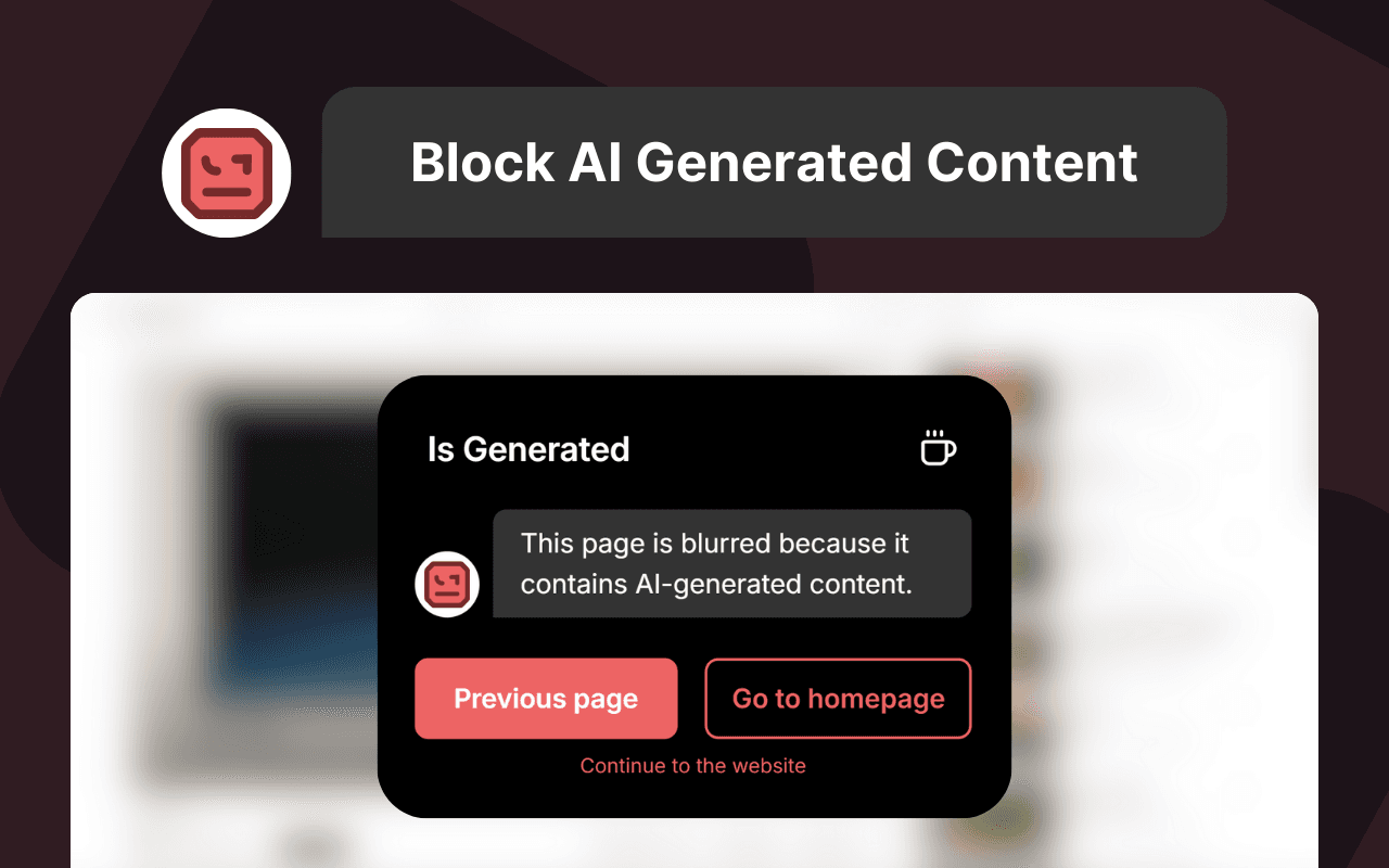 Block AI generated content