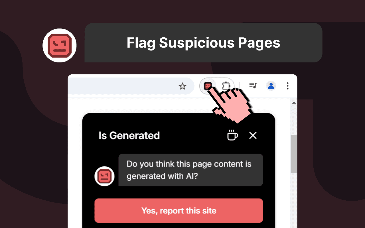 Flag suspicious pages